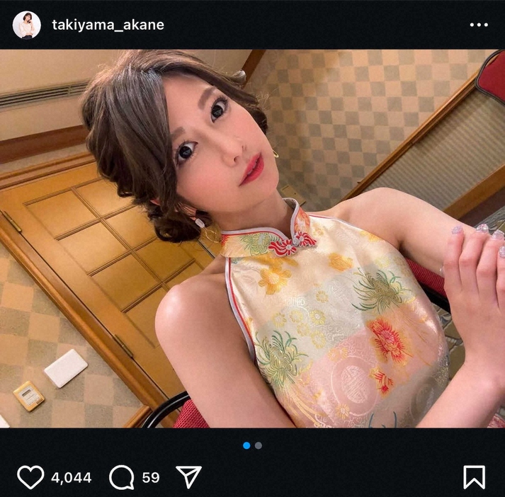 ABEMAの瀧山あかねアナウンサーのインスタグラム（＠takiyama_akane）から