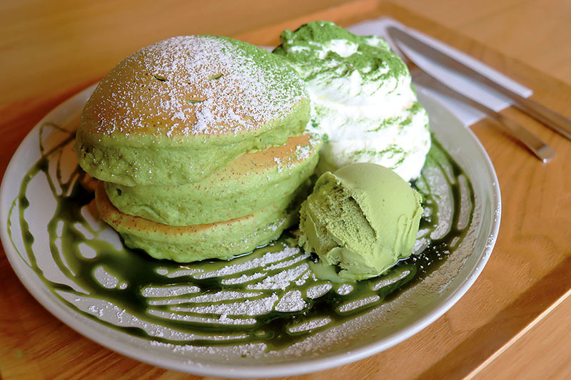 茶のいとや・喫茶処のほほん茶屋の抹茶パンケーキ