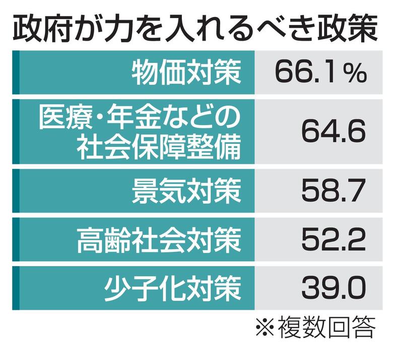 政府が力を入れるべき政策