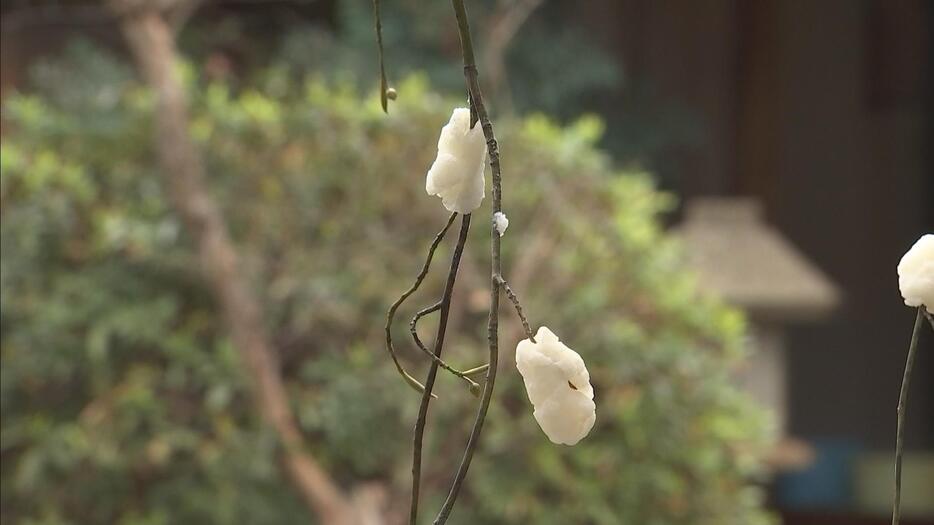 子どもたちがつくった「餅花」