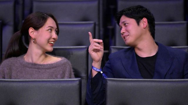 ドジャースの大谷翔平選手と妻・真美子さん(写真：USA TODAY Sports/ロイター/アフロ)