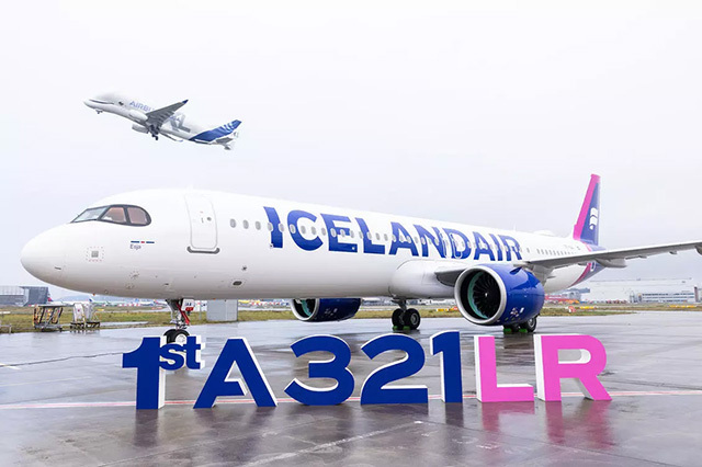 アイスランド航空のA321LR初号機（エアバス提供）