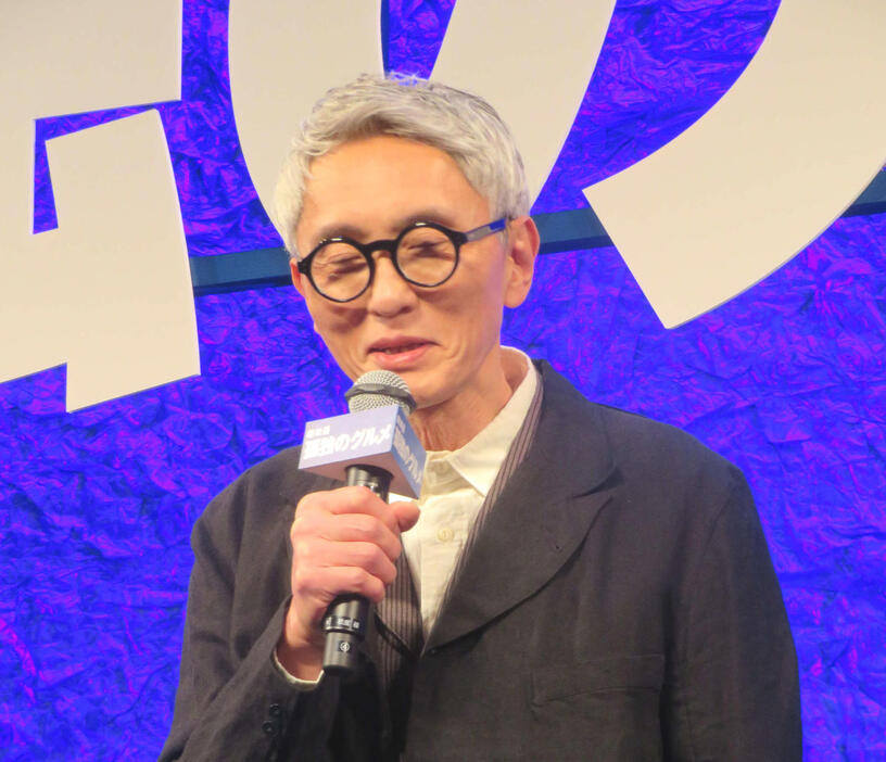 「劇映画　孤独のグルメ」完成披露試写会に登壇した松重豊（撮影・村上幸将）