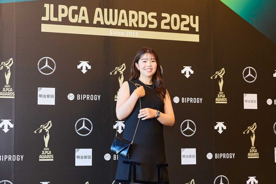 「JLPGAアワード」に登場した山下美夢有　写真：西村恵