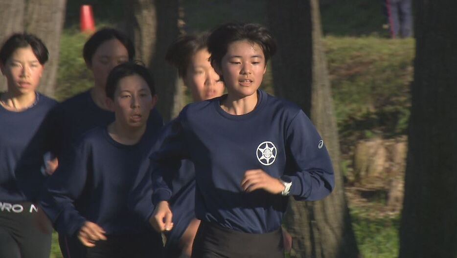 長野東高校女子駅伝部の練習