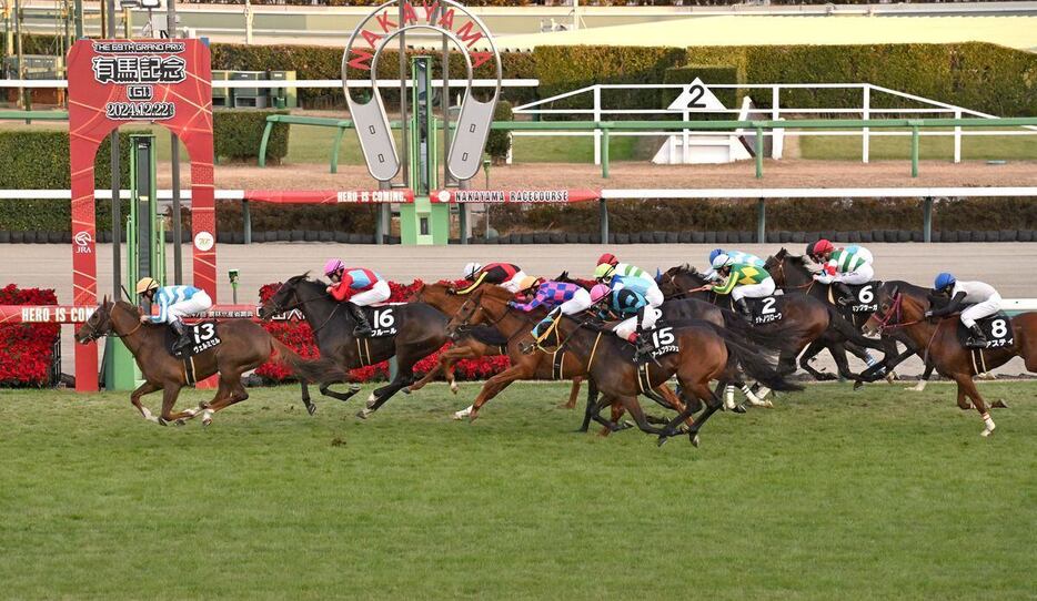 グレイトフルSを制したヴェルミセル＝21日、中山競馬場（撮影・奈良武）