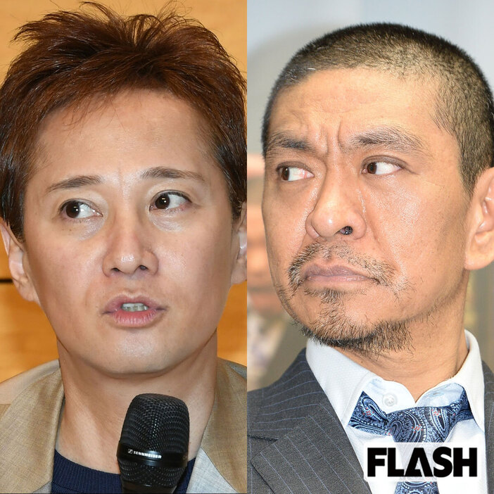 中居正広（左）と松本人志