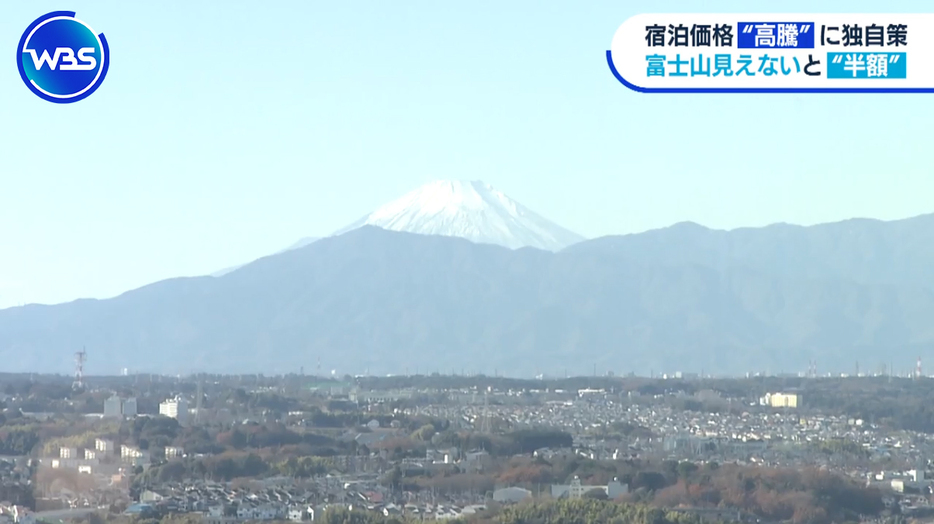 新横浜プリンスホテルの部屋から見える富士山