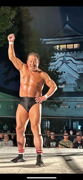 小倉城でプロレス大会を成功させた藤波辰爾（写真提供・ドラディション）