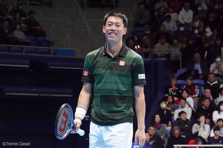 「U-NEXT presents ドリームテニスARIAKE」に参加した錦織圭（写真：Tennis Classic）