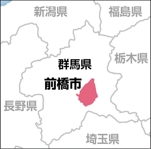 前橋市の地図