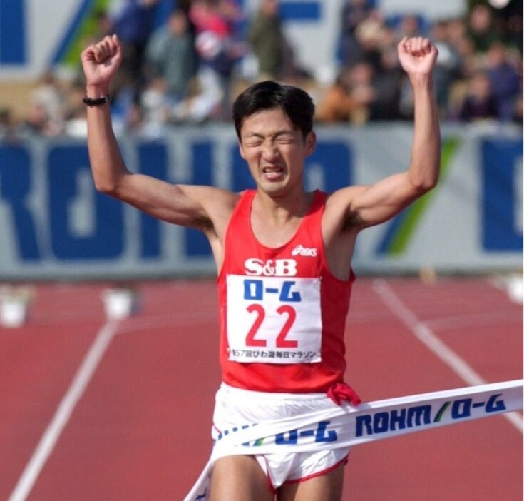 箱根駅伝で4年連続区間賞を達成した武井隆次※画像は実業団のエスビー食品時代