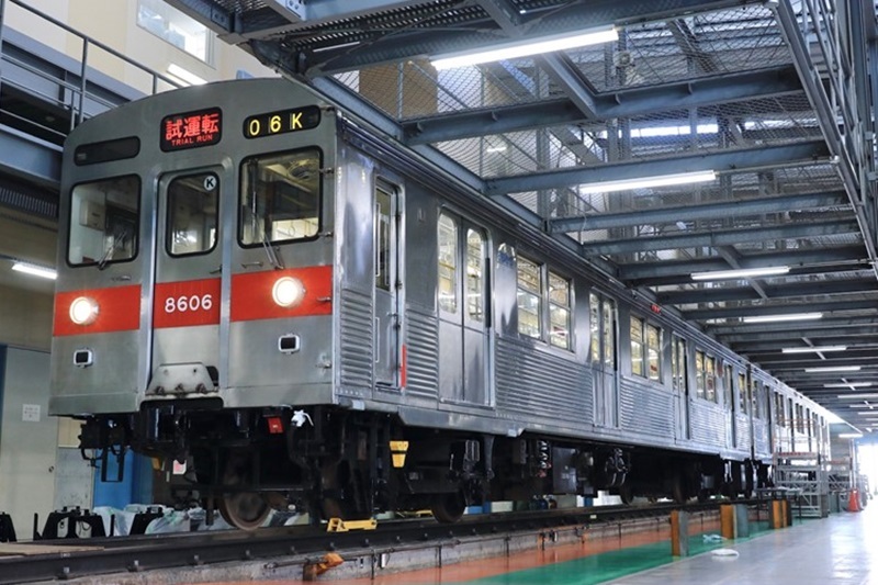 教習車両となった東急8500系電車8606編成（画像：TOKYU STYLE）。