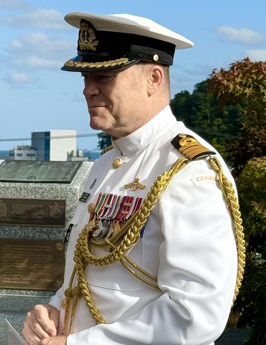 カナダ大使館の駐在武官であるロバート・ワット海軍大佐（画像：カナダ大使館）