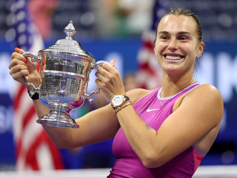 写真はUSオープン（アメリカ・ニューヨーク）で初優勝を飾ったアーニャ・サバレンカ（ベラルーシ）（Getty Images）