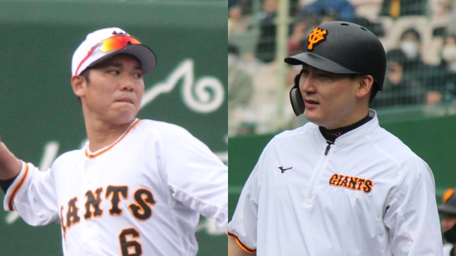 左から坂本勇人、丸佳浩