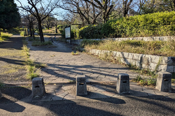 尾根緑道の東側（瀬戸利春撮影）。