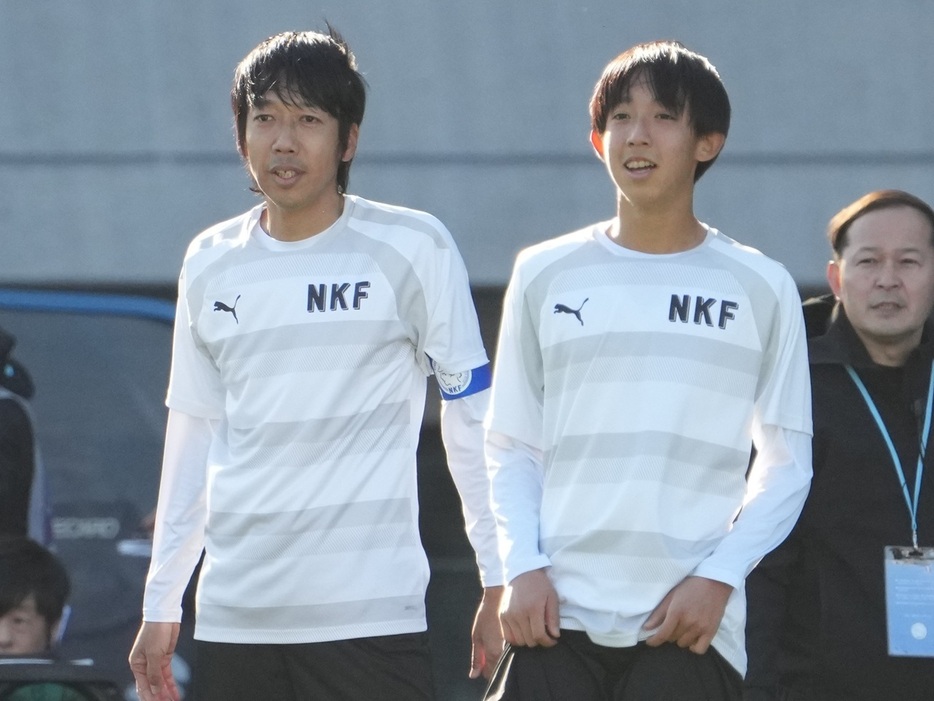 中村憲剛と息子の中村龍剛(Getty Images)