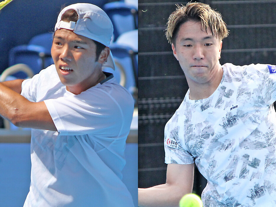 左から磯村志と白石光（全日本選手権）[画像/tennis365.net]