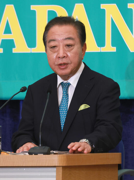 立憲民主党・野田佳彦代表（2024年10月12日撮影）