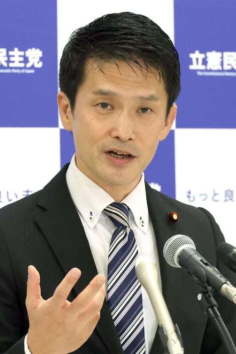 立憲民主党の小川淳也幹事長（春名中撮影）