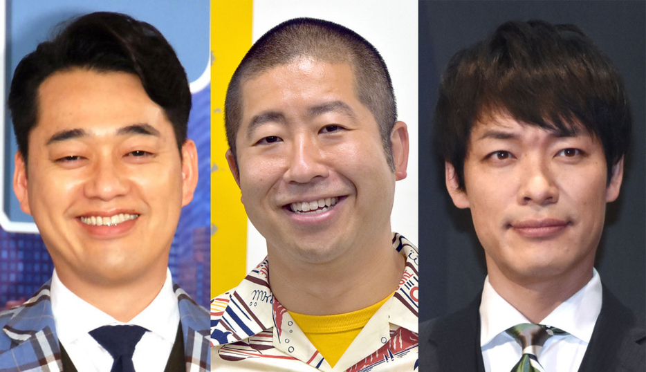 （左から）設楽統、澤部佑、川島明（C）ORICON NewS inc.