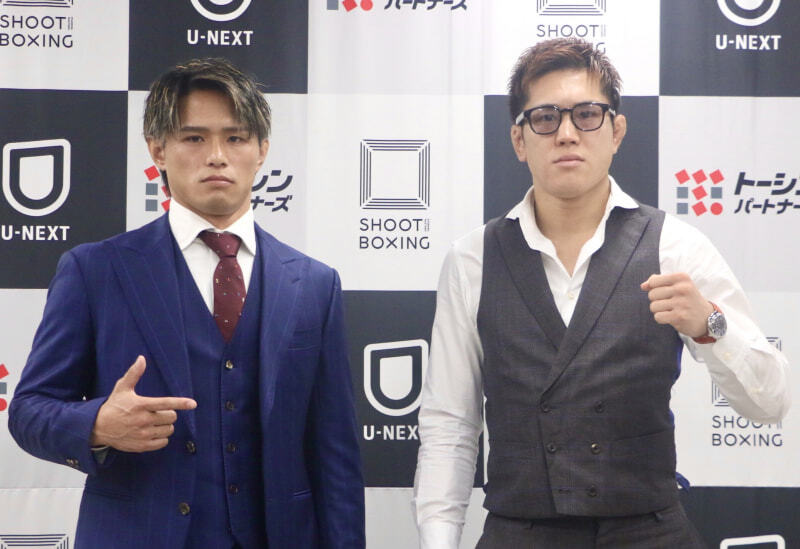 白川陸斗（右）が電撃参戦、王者・奥山（左）とMMA戦