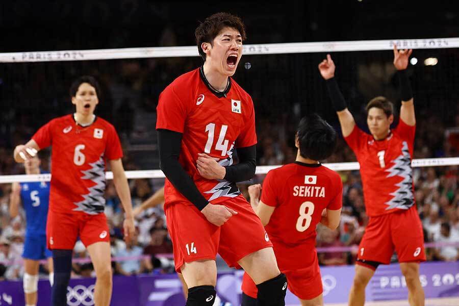 パリ五輪に出場したバレーボール男子日本代表【写真：ロイター】