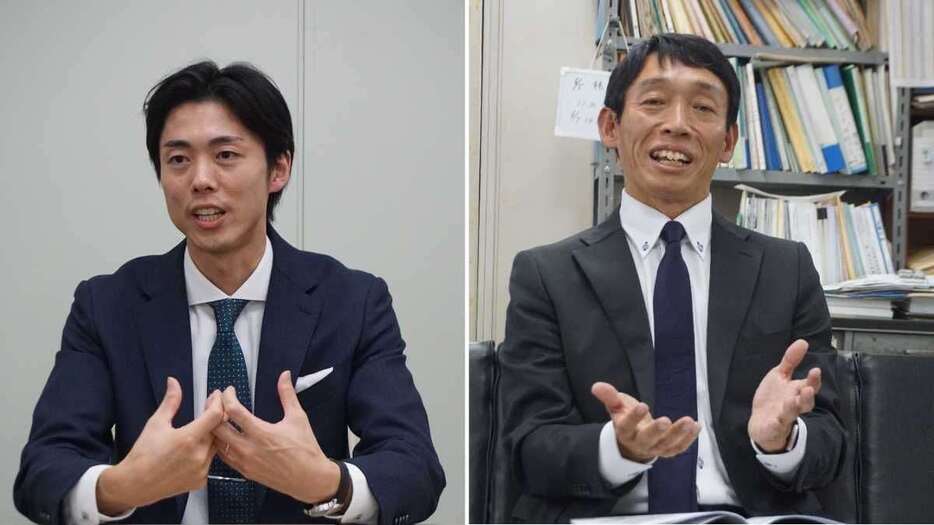 （左から）銭谷翔氏と渡辺裕氏