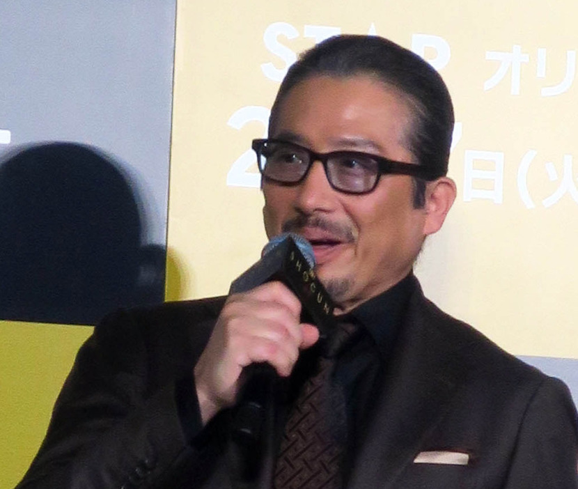 ディズニープラスSTARオリジナルシリーズ「将軍」ジャパンプレミア試写会に登場した真田広之（2024年2月撮影）