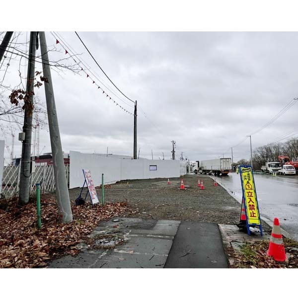 北海道・千歳市の建設現場（提供）筆者