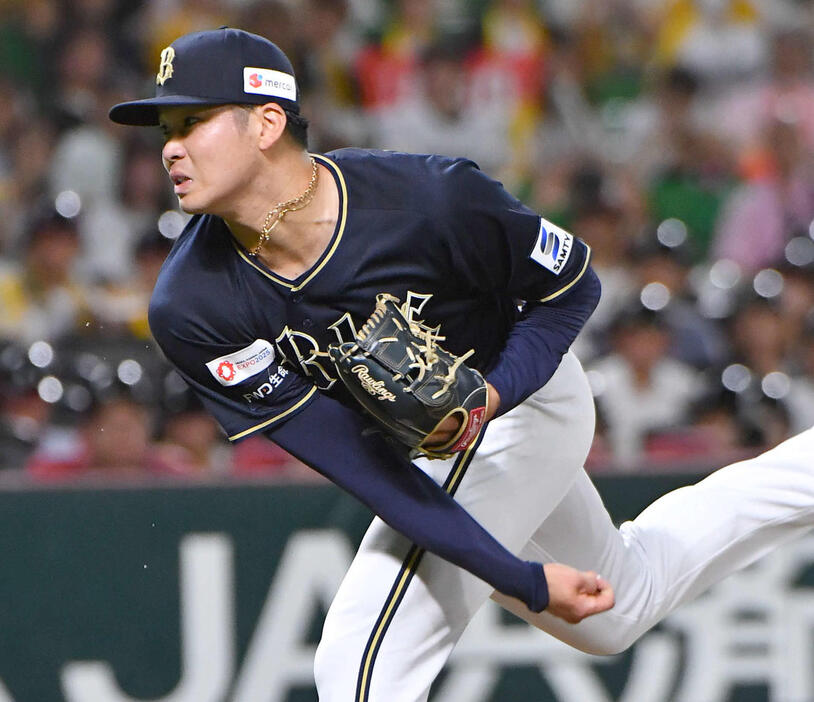 オリックス山下舜平大（2024年9月30日撮影）