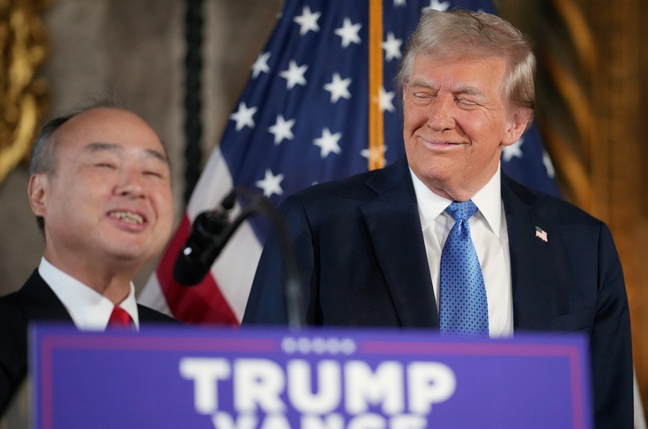 トランプ氏と孫正義氏の会談で、日米首脳会談が近づいたともみられている（ Andrew Harnik /gettyimages）