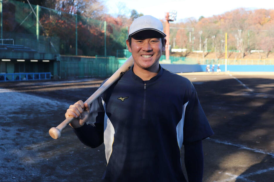 来年こそは優勝を、と意気込む、新主将に就任した中大・繁永（撮影・保坂淑子）