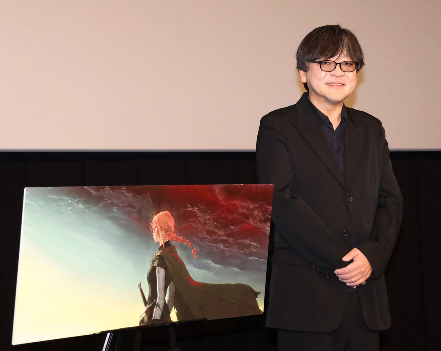 新作アニメ映画「果てしなきスカーレット」の製作発表会見に出席した細田守監督