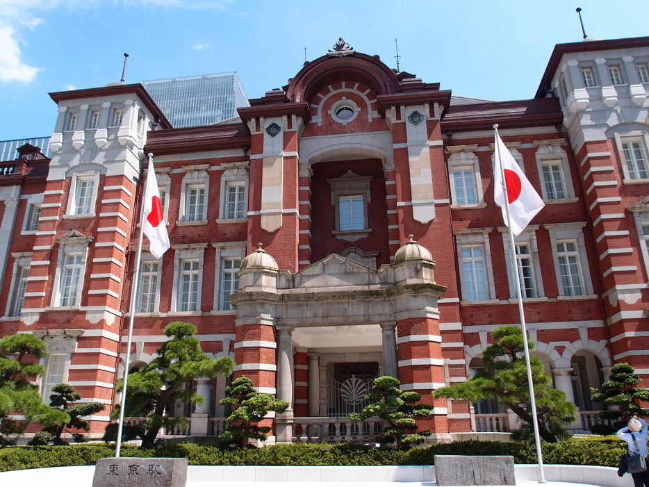 Tokyo,Japan-September 1 2016: Tokyo station a major railway station Located in the Marunouchi business district of Chiyoda ward.