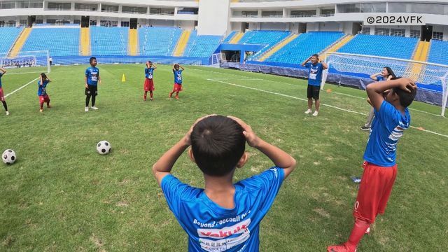 現地では新鮮な練習メニュー