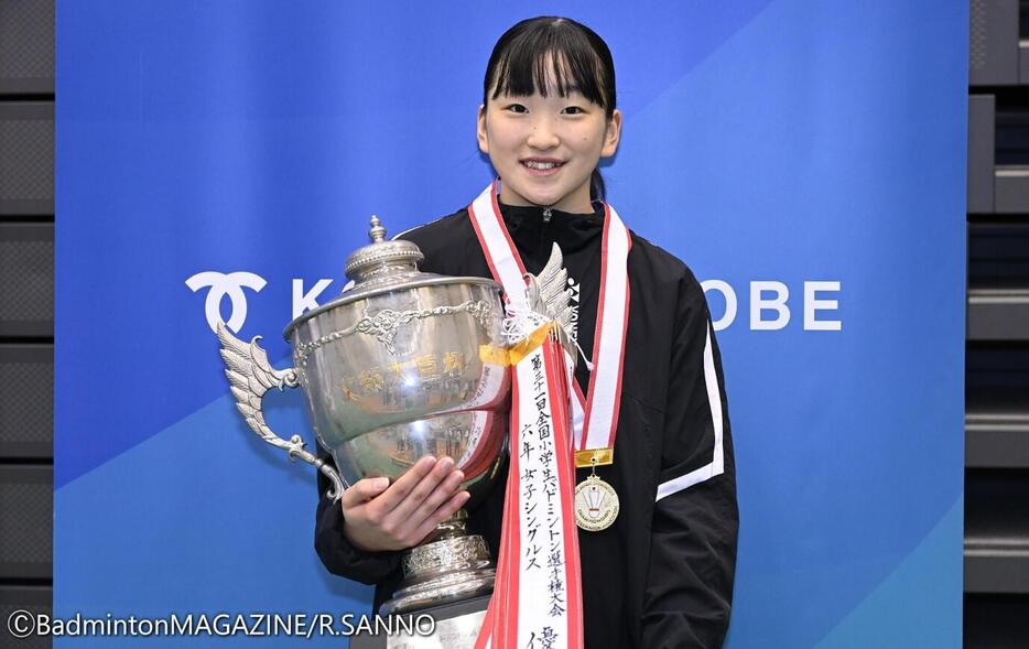 【6年生以下・女子シングルス】    優勝☆阿波柚子菜（岡垣ジュニア・福岡）