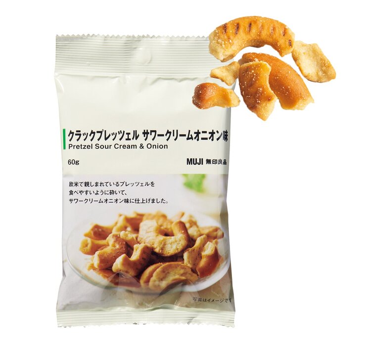 ・クラックプレッツェル サワークリームオニオン味　60g　¥150