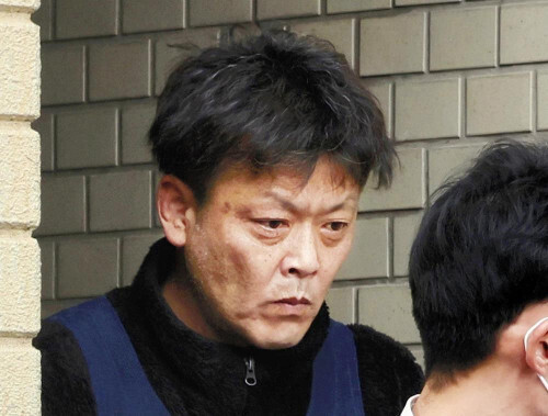 平原政徳容疑者（２１日、北九州市小倉南区で）