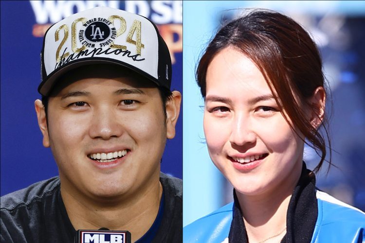 大谷（時事通信フォト）のシーズンを支え続けた真美子夫人（AFLO）