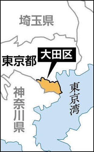 【地図】東京都大田区