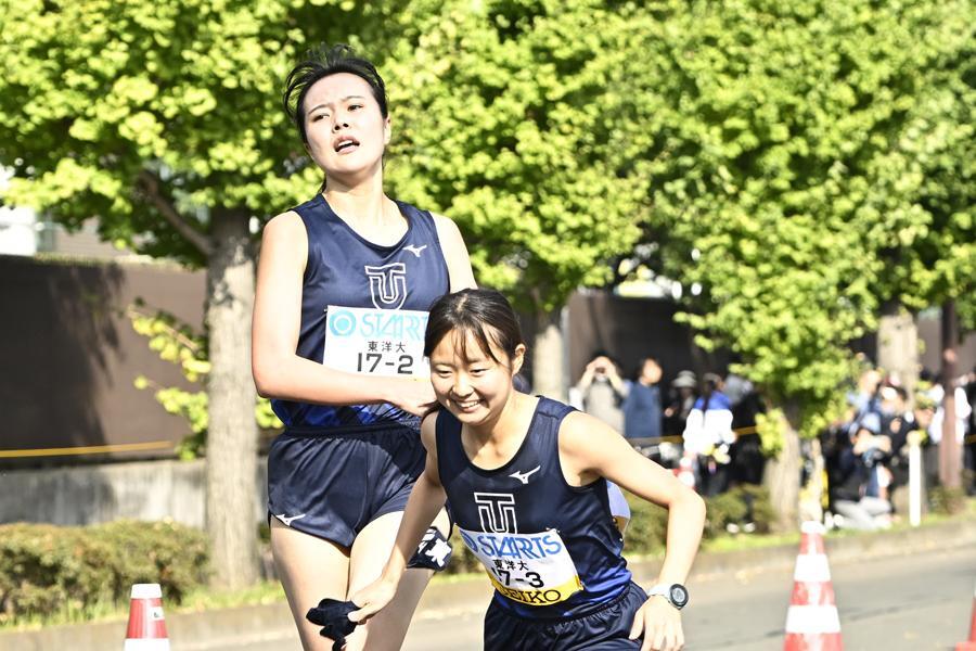 富士山女子駅伝出場を決めた東洋大（写真は全日本大学女子駅伝2区篠塚未来、3区寺松歩穂）