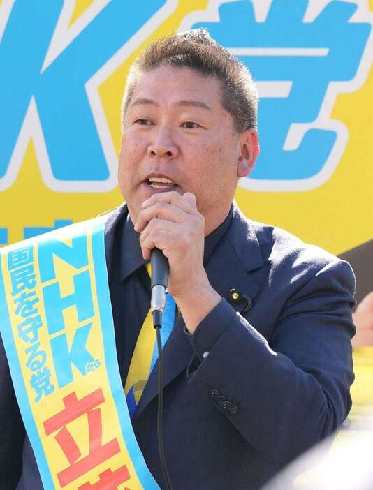 泉大津市長選に立候補した立花孝志氏