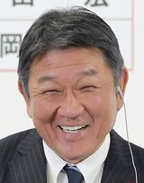 茂木敏充氏が自民党総裁選に出馬した際の演説風景