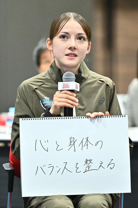 リーダーシッププログラムに臨むドルーリー（撮影・滝沢徹郎）