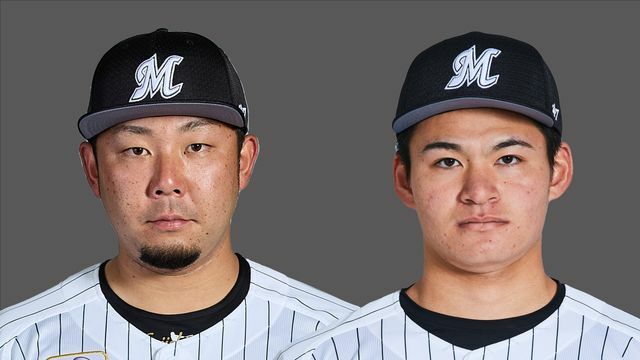 【左】ロッテ・大下誠一郎選手【右】中森俊介投手