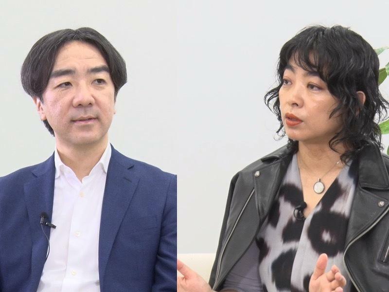 内田也哉子さん（右）と、専門家・平岩国泰さん（左）の対談