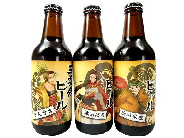 「三英傑ビール」は330mlの3本セットで1500円。鶴見酒造の公式HPにて購入可能