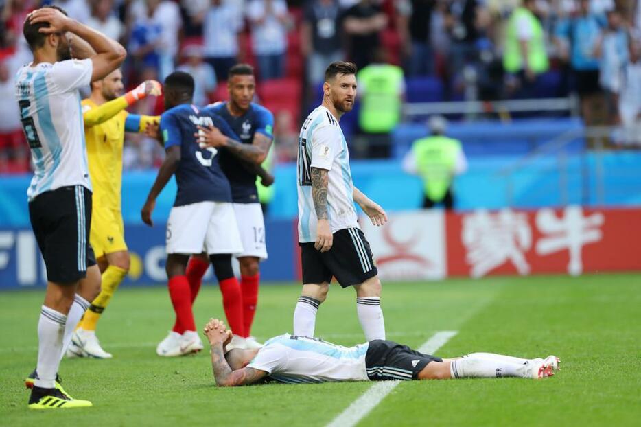 メッシはフランス戦で不発のままW杯舞台を去ることになった（写真・ロイター／アフロ）